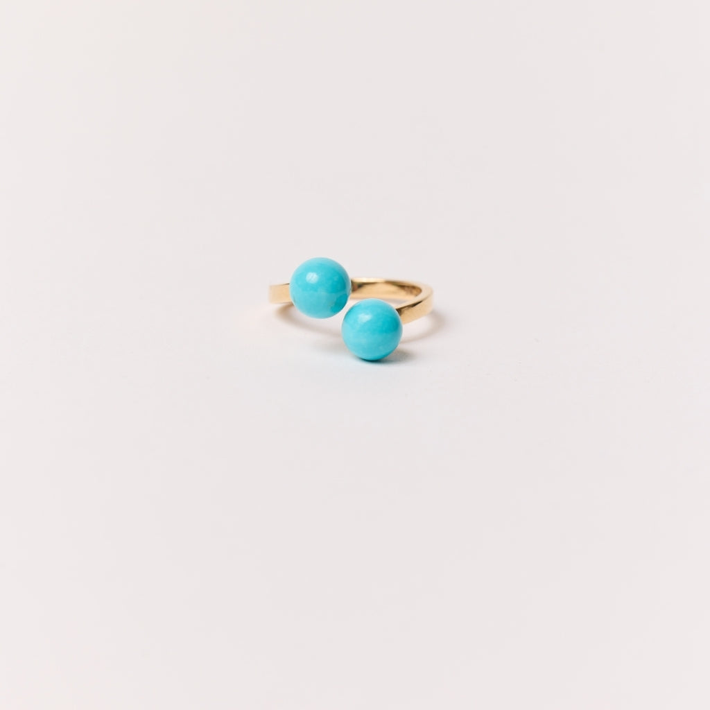 Double Trouble Ring in Coloured Gems