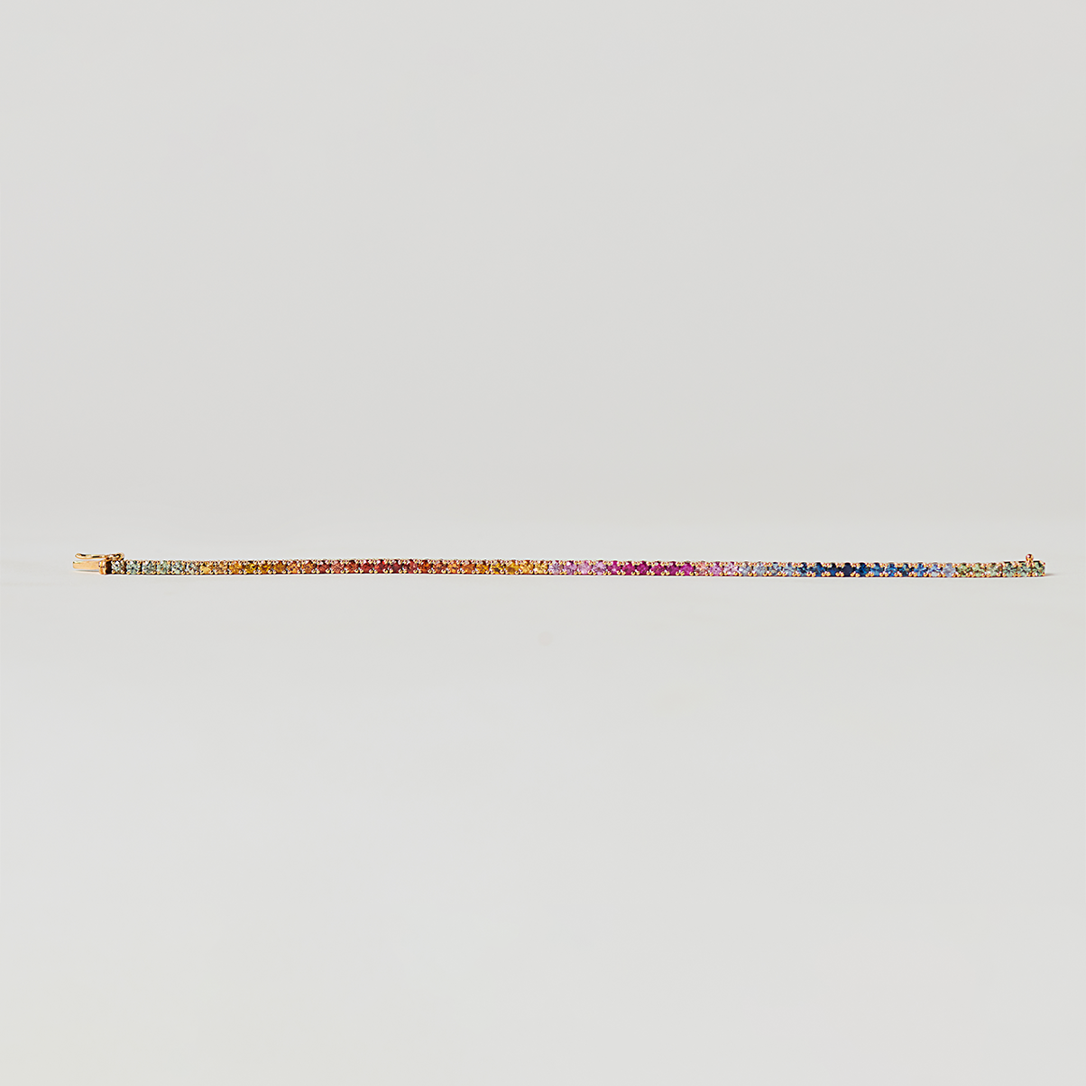 Rainbow Bracelet with Round Sapphires