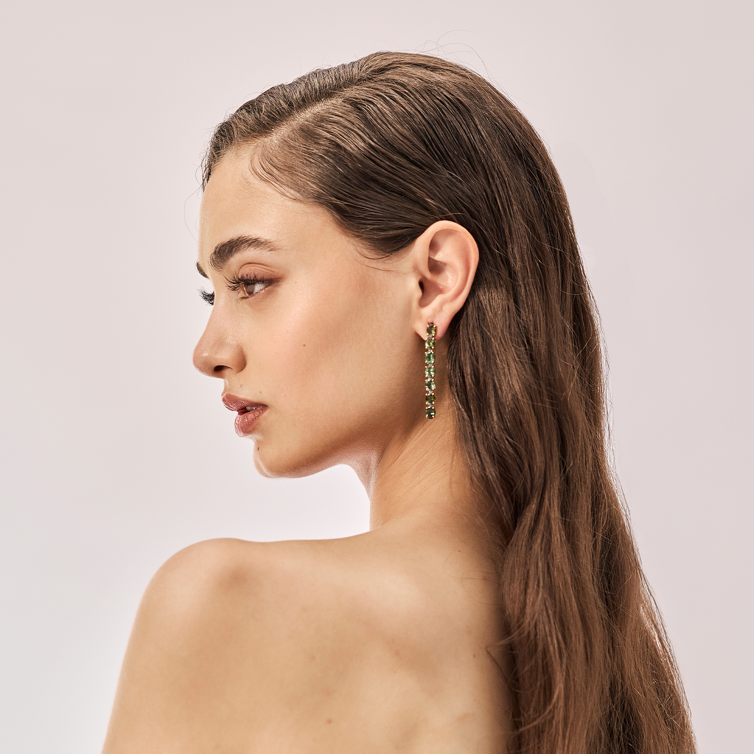 Dappled Green Tourmaline Earrings