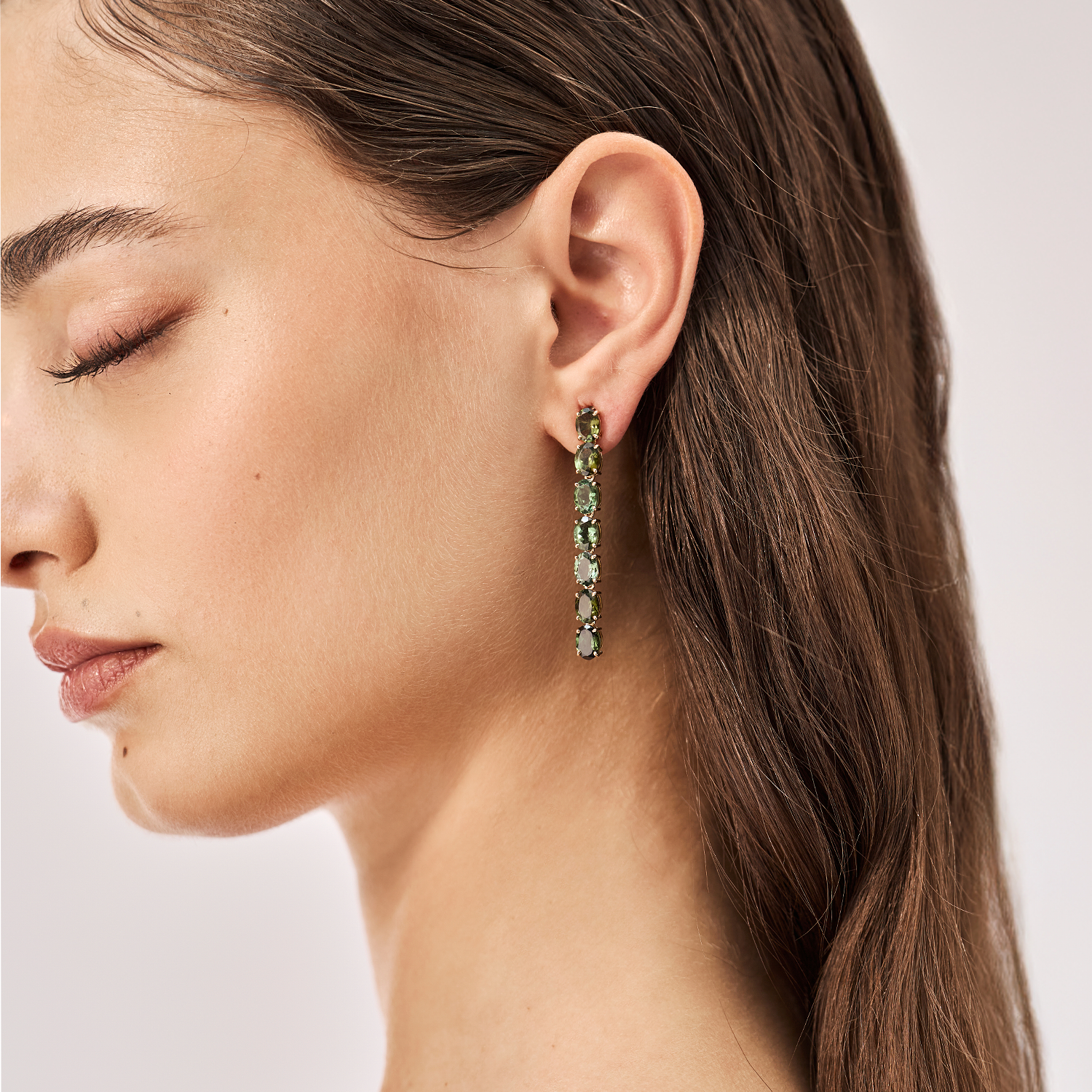 Dappled Green Tourmaline Earrings
