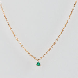 Solitary Emerald Necklace