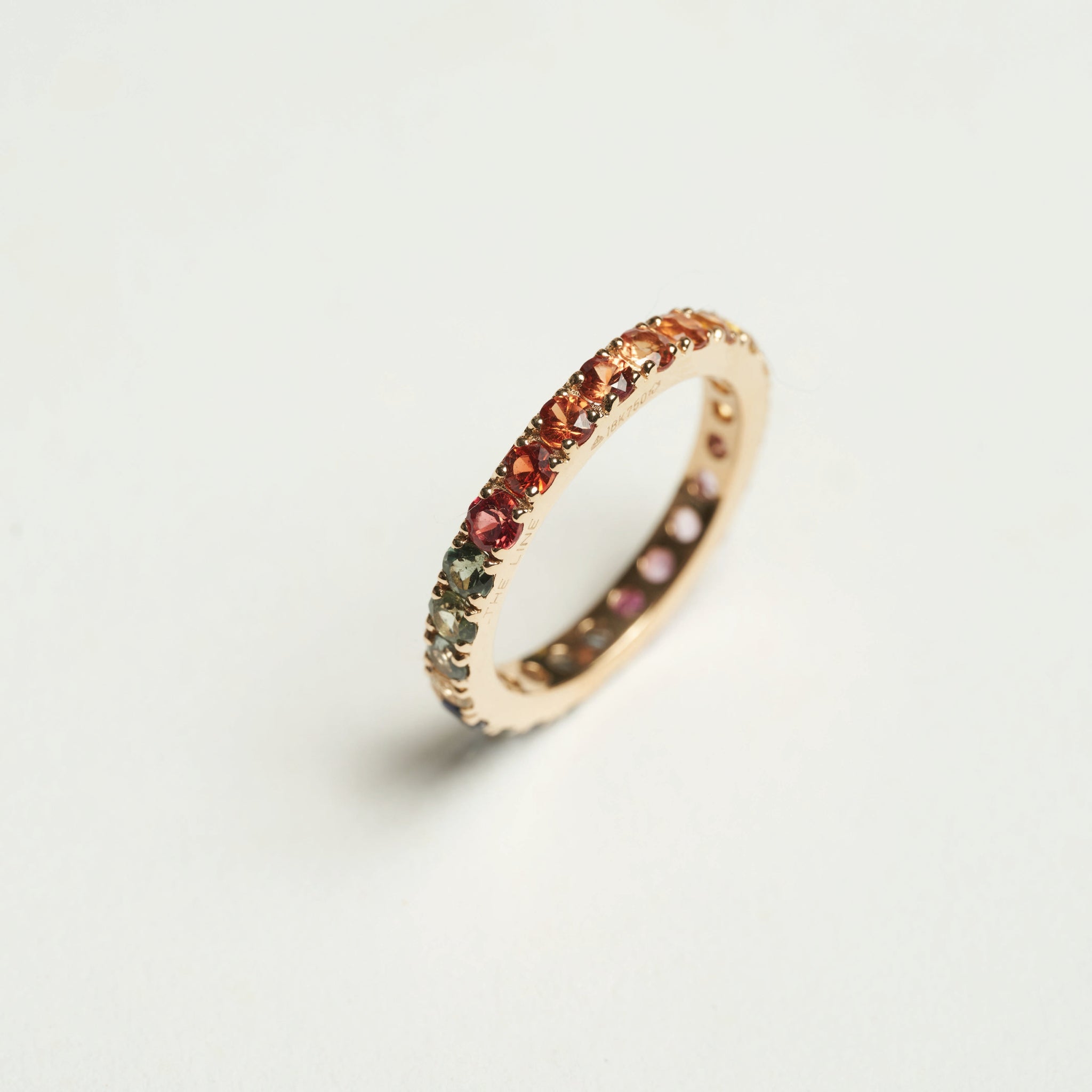 Rainbow Sapphire Eternity Ring