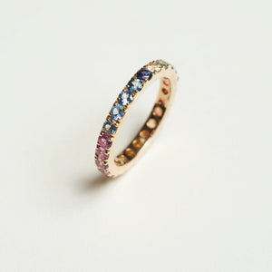 Rainbow Sapphire Eternity Ring