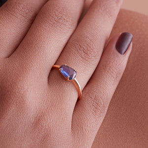Slice of Sapphire Ring