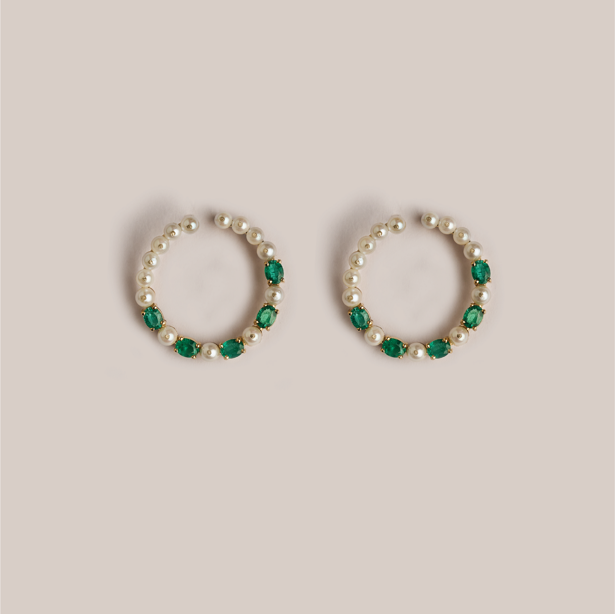 Bali Earrings with Akoya Pearls ft. Gemfields Zambian Emeralds